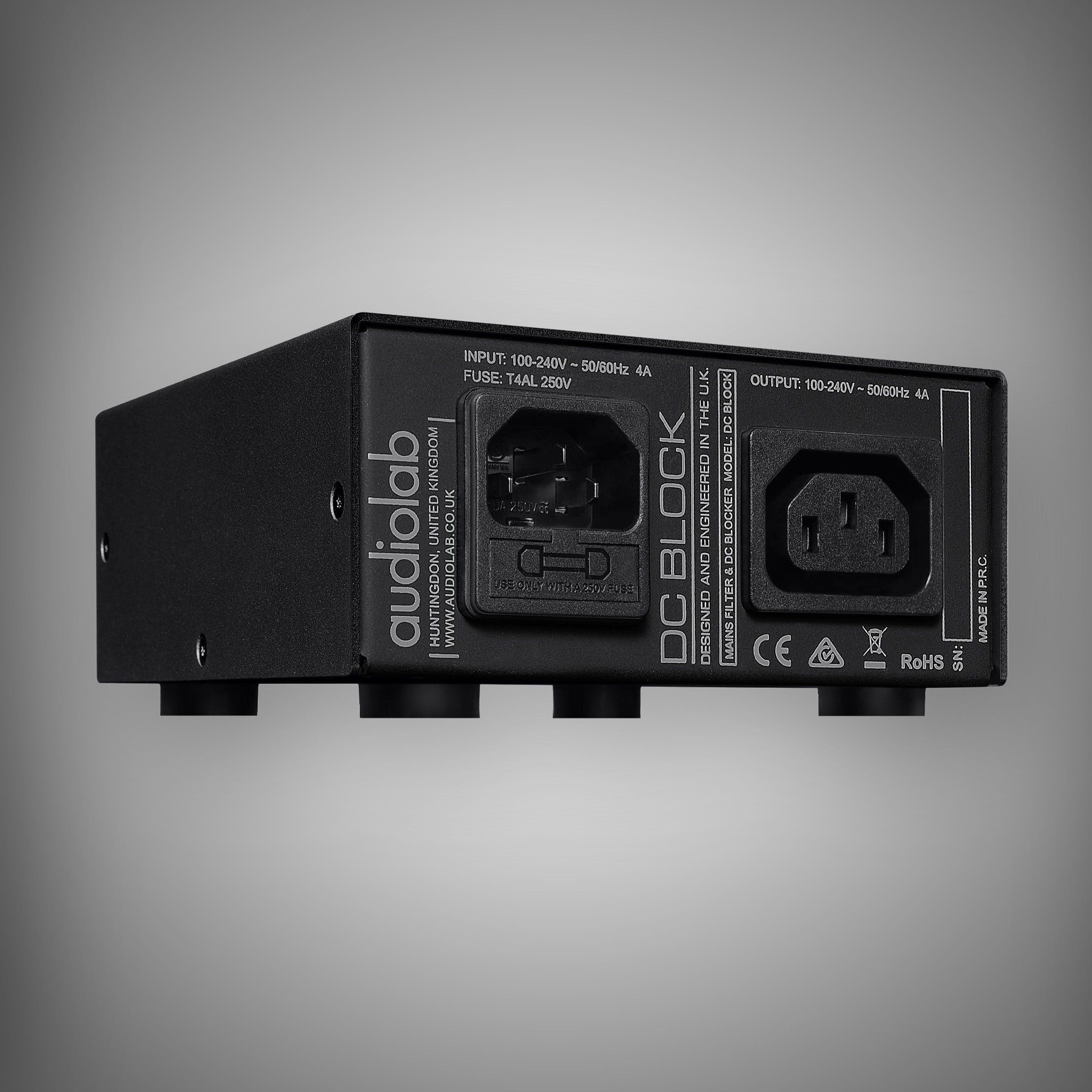audiolab DC Block DC Blocker Black Rear - DOUGLAS HIFI