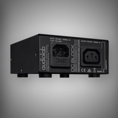 audiolab DC Block DC Blocker Black Rear - DOUGLAS HIFI