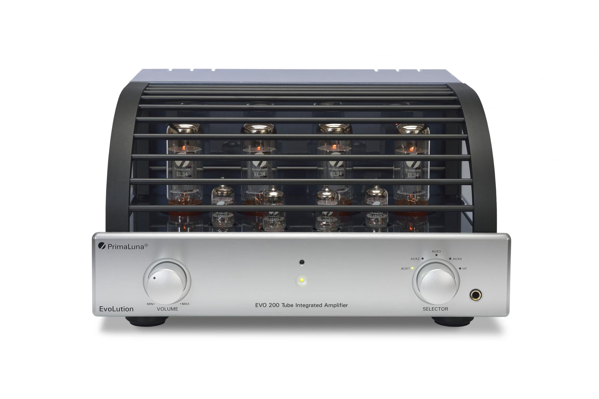 PrimaLuna EVO 200 Tube/Valve Integrated Amplifier - Evolution Front With Cage - Douglas HiFi 