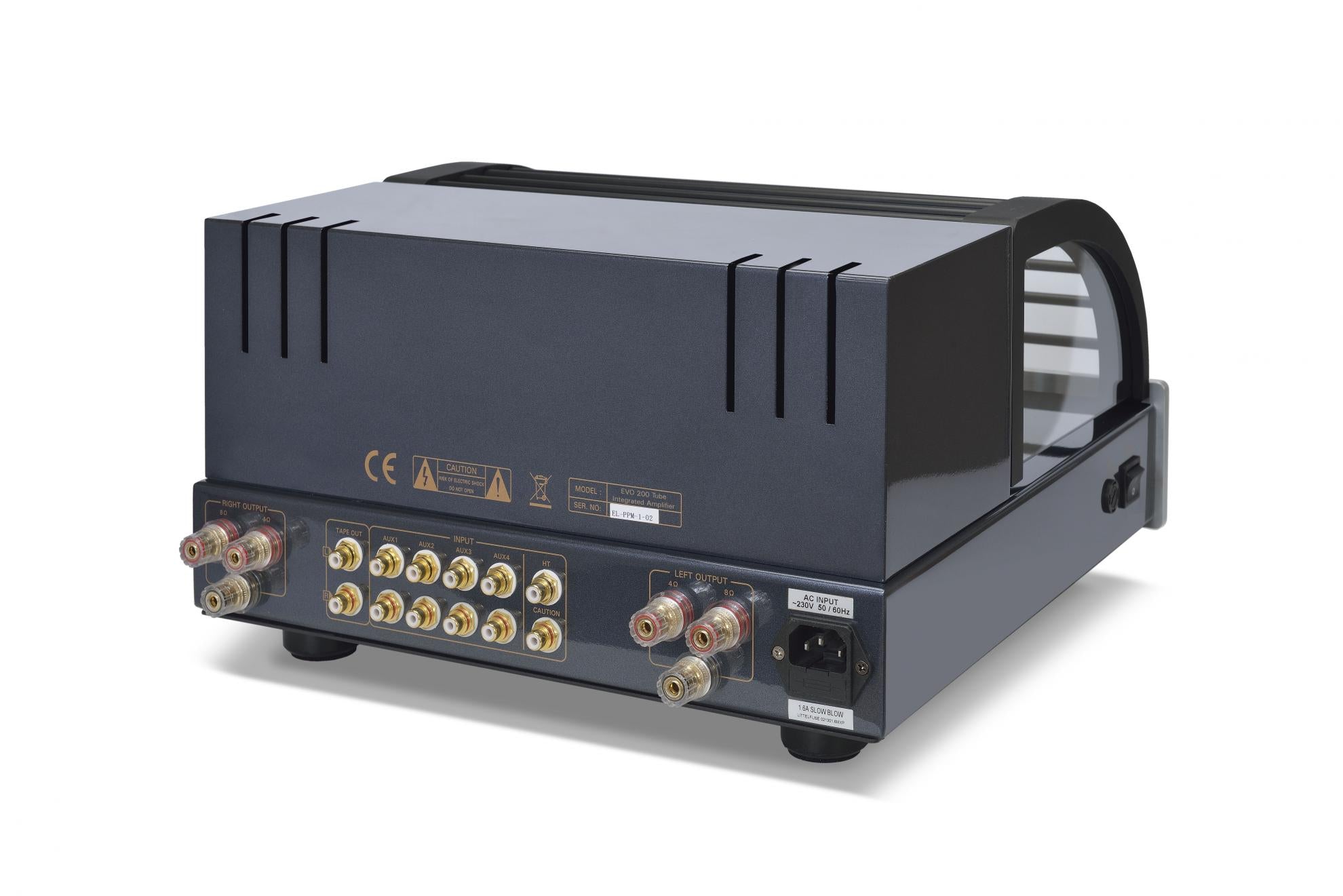 PrimaLuna EVO 200 Tube/Valve Integrated Amplifier - Evolution Rear Iso With Cage - Douglas HiFi 