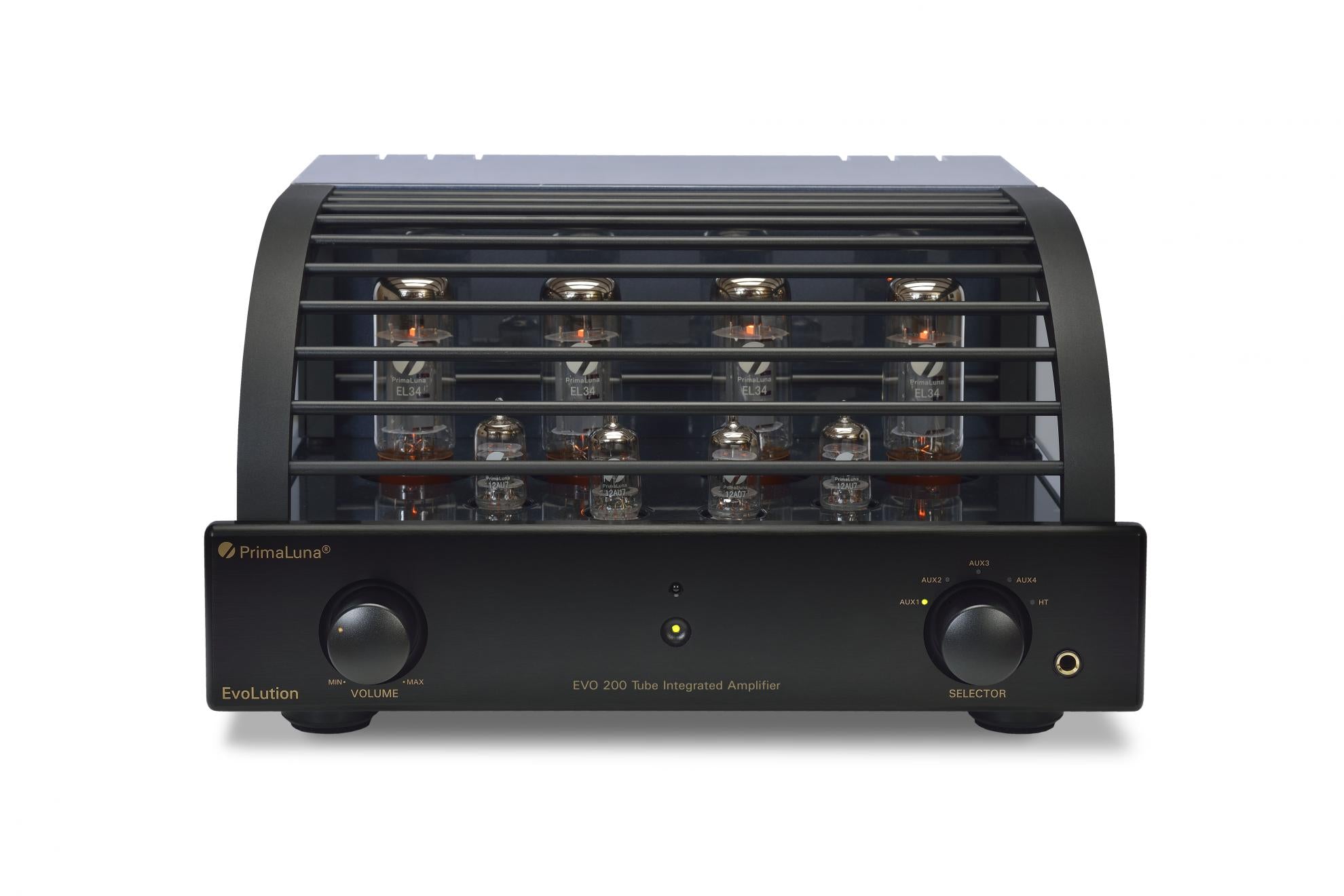 PrimaLuna EVO 200 Tube/Valve Integrated Amplifier - Evolution Front With Cage - Douglas HiFi 