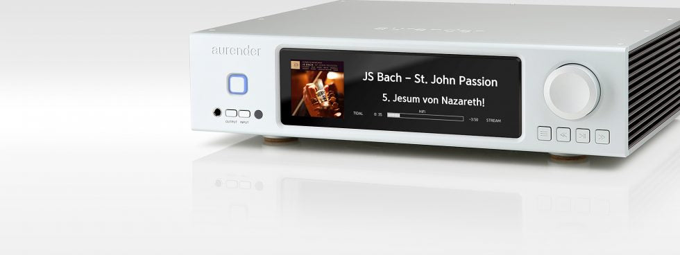 Douglas HiFi - Aurender A20 Caching Streamer Server PreAmp - Front Silver Iso - Osborne Park Perth