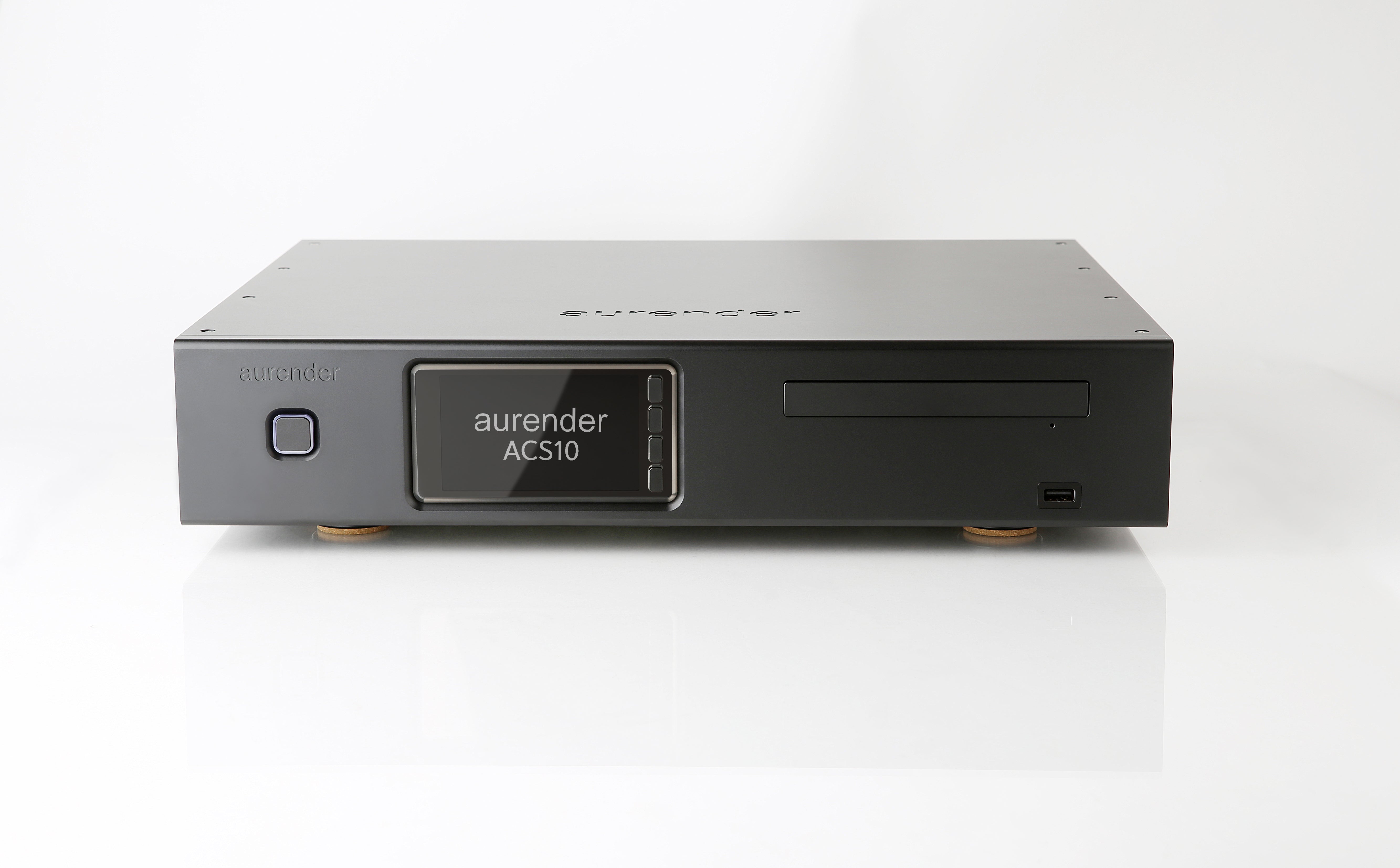 Douglas HiFi - Aurender ACS10 - Caching Music Server Streamer with USB Output CD Ripper Metadata Editor Dual-HDD Storage Library Manager - Black Front - Osborne Park Perth