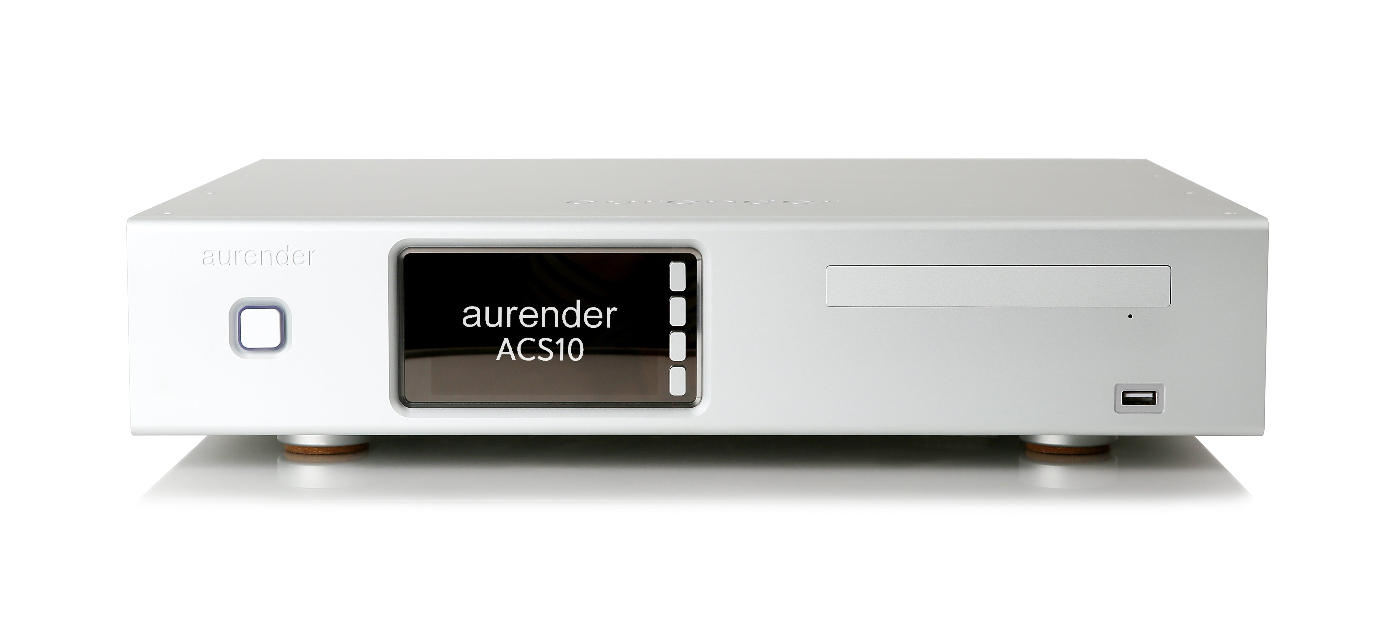 Douglas HiFi - Aurender ACS10 - Caching Music Server Streamer with USB Output CD Ripper Metadata Editor Dual-HDD Storage Library Manager - Silver Front 2 - Osborne Park Perth