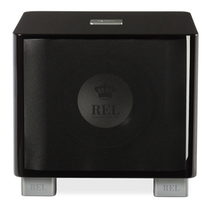 REL T7X SubWoofer - Douglas HiFi Perth Black Sub With Grill Front