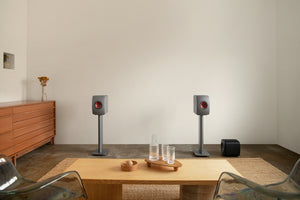 KEF LS50 Wireless II Titanium Grey with Black KC62 Sub - Douglas HiFi Osborne Park Perth