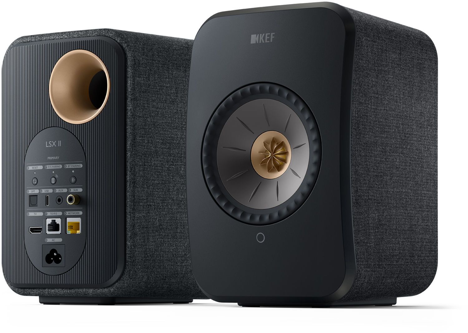 KEF LSX2 Active Wireless Speakers (Black) - Douglas HiFi Perth