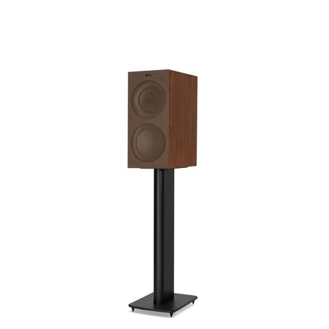 Douglas HiFi - Kef R3 Bookshelf Standmount Speaker Walnut on Stand with Grill - Osborne Park Perth