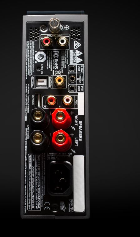 NAD D3020 V2 Desktop Amplifier Back- Douglas Hifi
