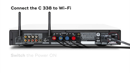 NAD C338 Integrated Amplifier with DAC, Google Cast and Phono Stage (rear view) | Douglas HiFi