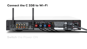 NAD C338 Integrated Amplifier with DAC, Google Cast and Phono Stage (rear view) | Douglas HiFi