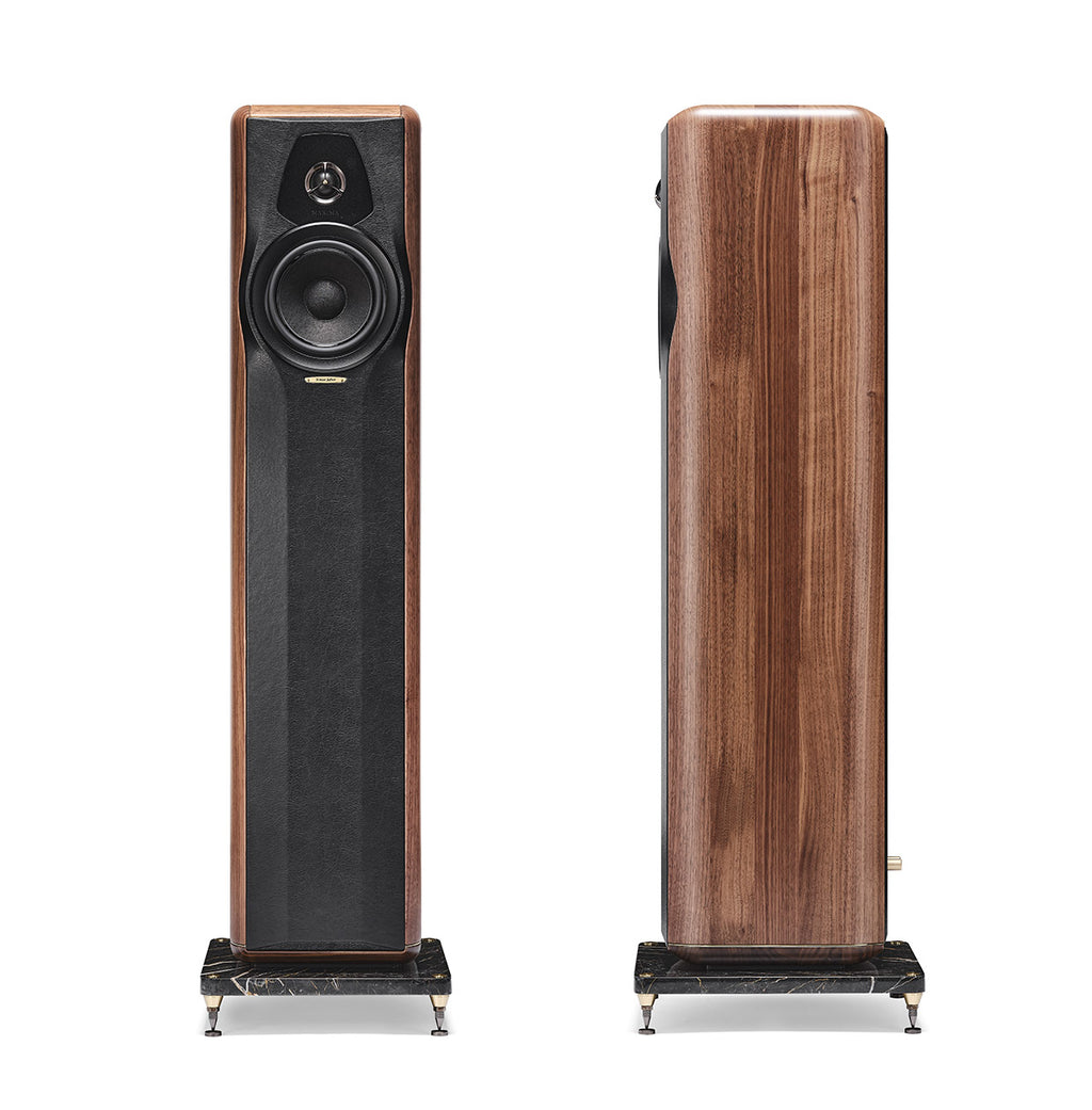 Sonus Faber Maxima Amator Floorstanding loudspeaker Walnut with Marble - Douglas Hifi perth